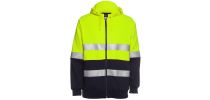 Hi Vis (D+N) FULL ZIP FLEECY HOODIE