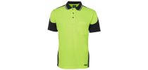 Hi Vis CONTRAST PIPING WORK POLO
