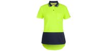 Ladies Hi Vis S/S Drop Tail Polo