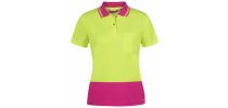 JB's LADIES Hi Vis SHORT SLEEVE JACQUARD POLO