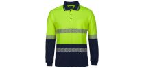 Hi Vis LONG SLEEVE SEGMENTED TAPE POLO