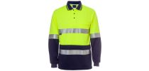Hi Vis L/S (D+N) Cotton Back Polo
