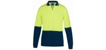 Hi Vis LONG SLEEVE NON BUTTON POLO