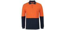 JB's Hi Vis LONG SLEEVE COTTON PIQUE TRAD POLO