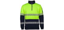 Hi-Vis 1/2 Zip Segmented Tape Fleecy