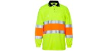 Hi Vis BIOMOTION (D+N) LONG SLEEVE POLO