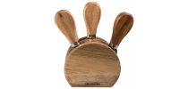 4 Piece Cheese Knife Block Set