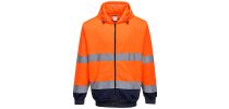 HiVis Contrast Zipped Hoodie