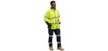 Mens Taped Hi Vis Zip Front Fleece
