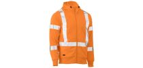 X Taped Hi Vis Zip Front Fleece Hoodie