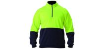 Hi Vis Polarfleece Zip Pullover - 2 Tone Long Sleeve