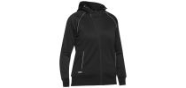 Women's Fleece Zip Front Hoodie with Sherpa Lining - Black