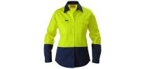 Hi Vis Drill Shirt - Women'S 2 Tone Long Sleeve