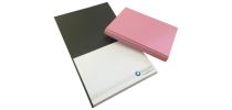 Recycled Leather Combination Unprinted Cover, 100x75mm 1 Col Pad