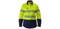 3M Taped Hi Vis Drill Shirt - Women'S 2 Tone Long Sleeve