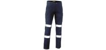 Taped Stretch Cotton Drill Cargo Pants - Navy