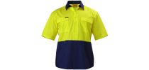 Lightweight Hi Vis Drill Shirt - 2 Tone Short Sleeve