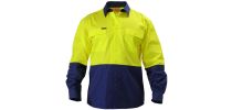 Lightweight Hi Vis Drill Shirt - 2 Tone Long Sleeve