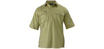 Closed Front Cotton Drill Shirt - Short Sleeve