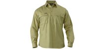 Closed Front Hi Vis Drill Shirt - Long Sleeve