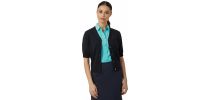 Wool Rich Short Sleeve Rib Trim Cardigan