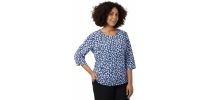 Petal Print 3/4 Sleeve Top