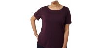 Matt Jersey Boat Neck Short Sleeve Top