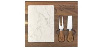 Fuzo Marble Cheeseboard &amp; Knife Set