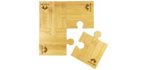 Puzzle Bamboo Coaster Set