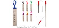 Collapsible Straw in Wheat Tube