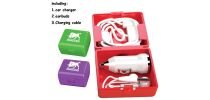 Car Charger Earbuds Charging Cable in One Case