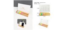 Bamboo Calendar And Memo Holder