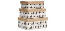 3 Christmas Gift Paper Boxes