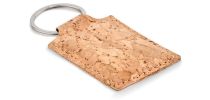 Rectangular cork key ring