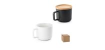 250ml Ceramic Mug with Bamboo Lid