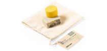 Vegan set of solid soap and shampoo