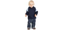 Kids Shoulder  Contrast Panel Hoodies