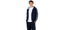 Mens Unbrushed Stripe  Sleeve Hoodie