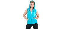 Ladies/Junior Heather Sleeveless ZIP Hoodies - Greatness Range