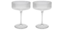 Hazel Ribbed Coupe Glasses