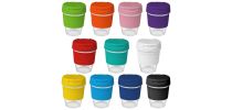 8oz/235ml Glass Karma Kup With Plastic Flip Lid