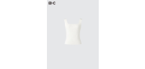 C 3D Knit Ribbed Square Neck Sweater UNIQLO