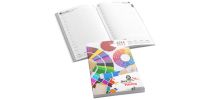HC A4 157 leaf Diary PUR 1c Laminated paper cover with end pap