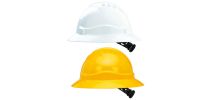 V6 Hard Hat Unvented Full Brim Ratchet Harness - White