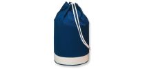 Navy Cotton Duffle Bag Bicolour