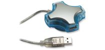 4 Usb Hub Unit W/ Suction Cup