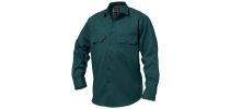 Mens Open Front Drill Shirt Long Sleeve