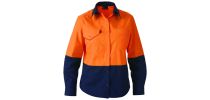Workcool2 Womens Hi Vis Spliced Shirt Long Sleeve