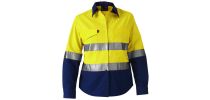 Workcool2 Womens Hi Vis Ref Spliced Shirt Long Sleeve