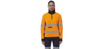 Womens Reflective Spliced 1/4 Zip Fleece